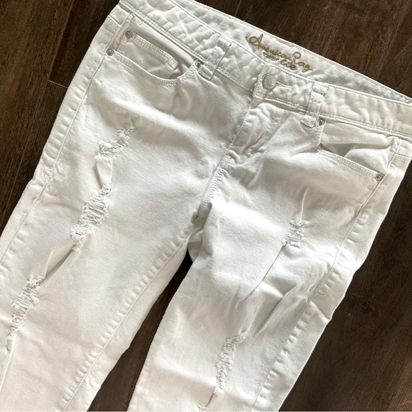 American Rag Straight Legged Denim Jeans White 9 - Picture 2 of 5